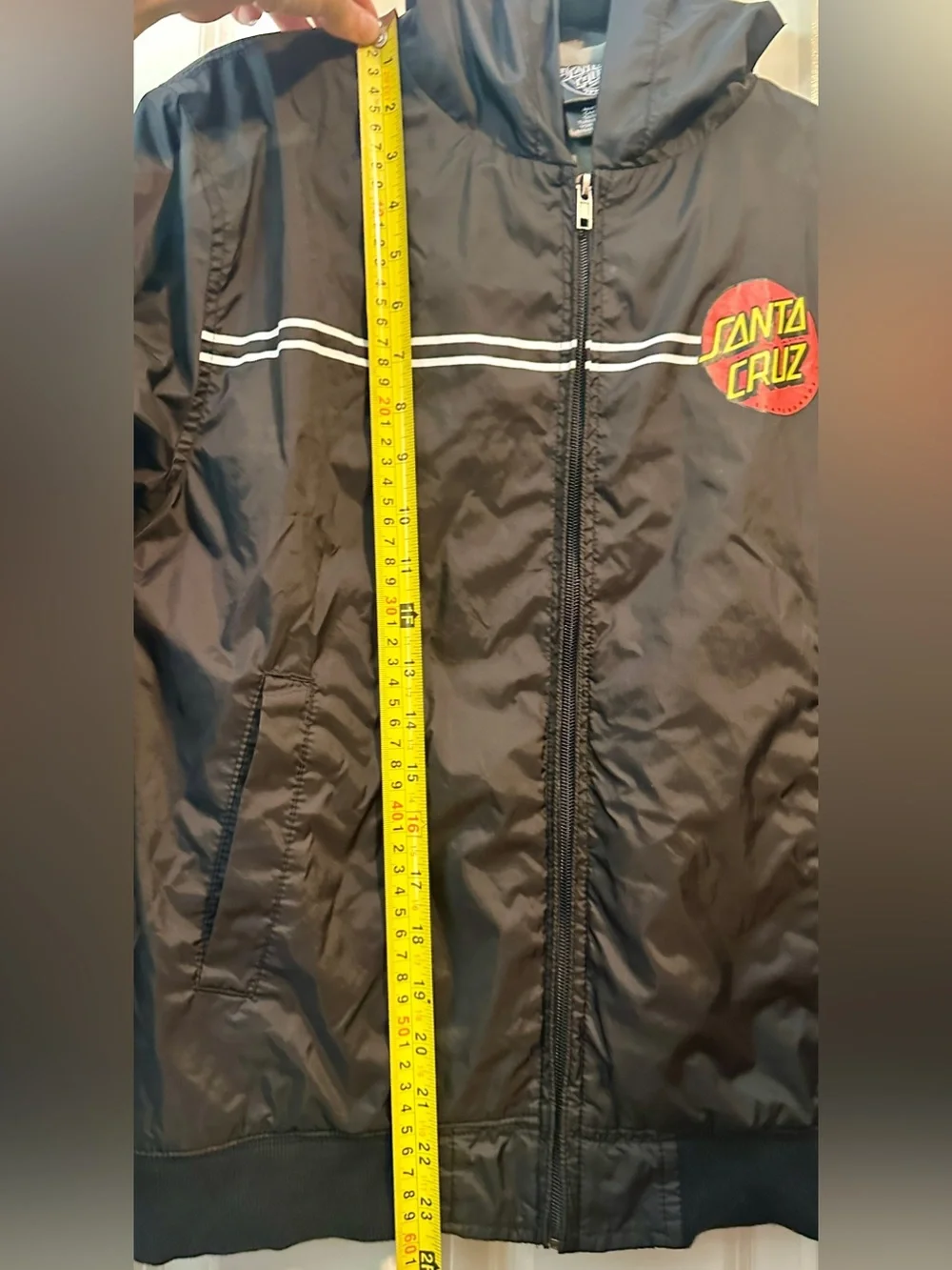 The Original Santa Cruz Skateboards Streetwear Kids Hooded Windbreaker Jacket XL
